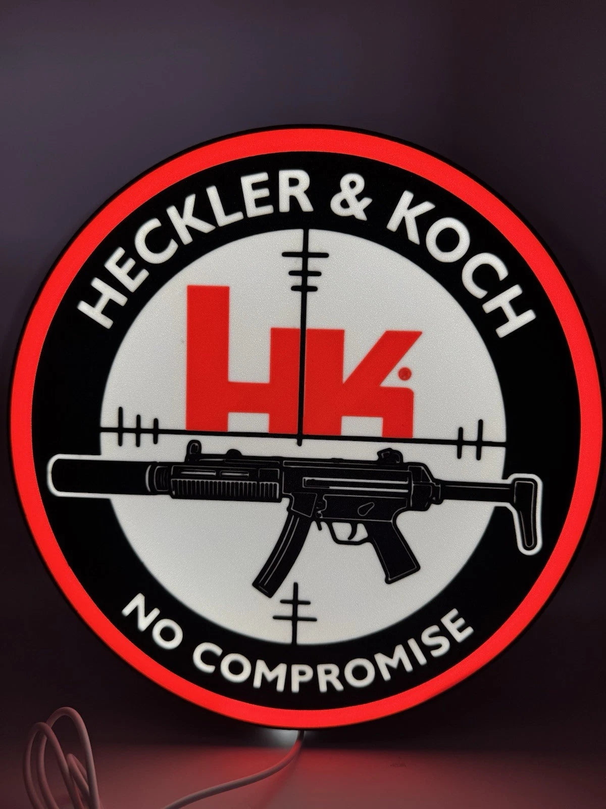 Heckler & Koch MP5 -  Light Up LED Sign With USB Plug
