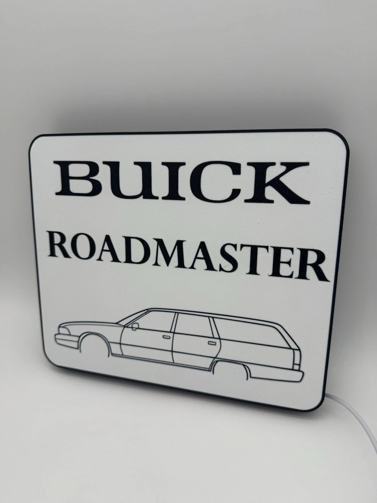 Buick Roadmaster -  Light Up LED Sign With USB Plug  Lowrider Classic Car Garage