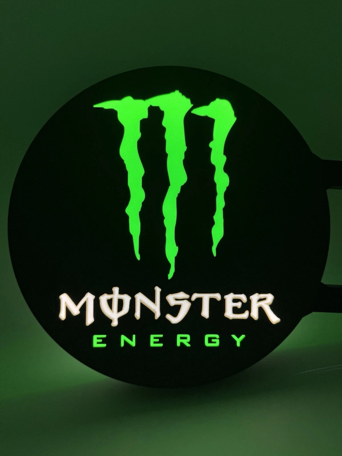 Monster Energy 13”  Pub Style Dual Side Light Up LED Sign Pub Bar Mancave