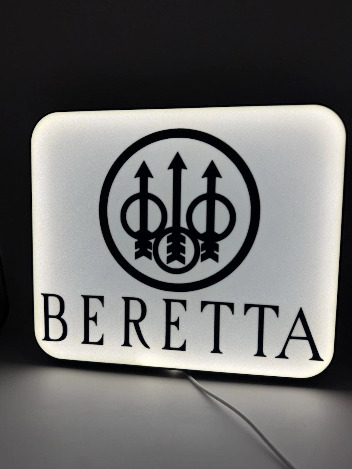 Beretta Firearms -  Light Up LED Neon Sign - Pistol Reloading M9 92 Shooting 2a
