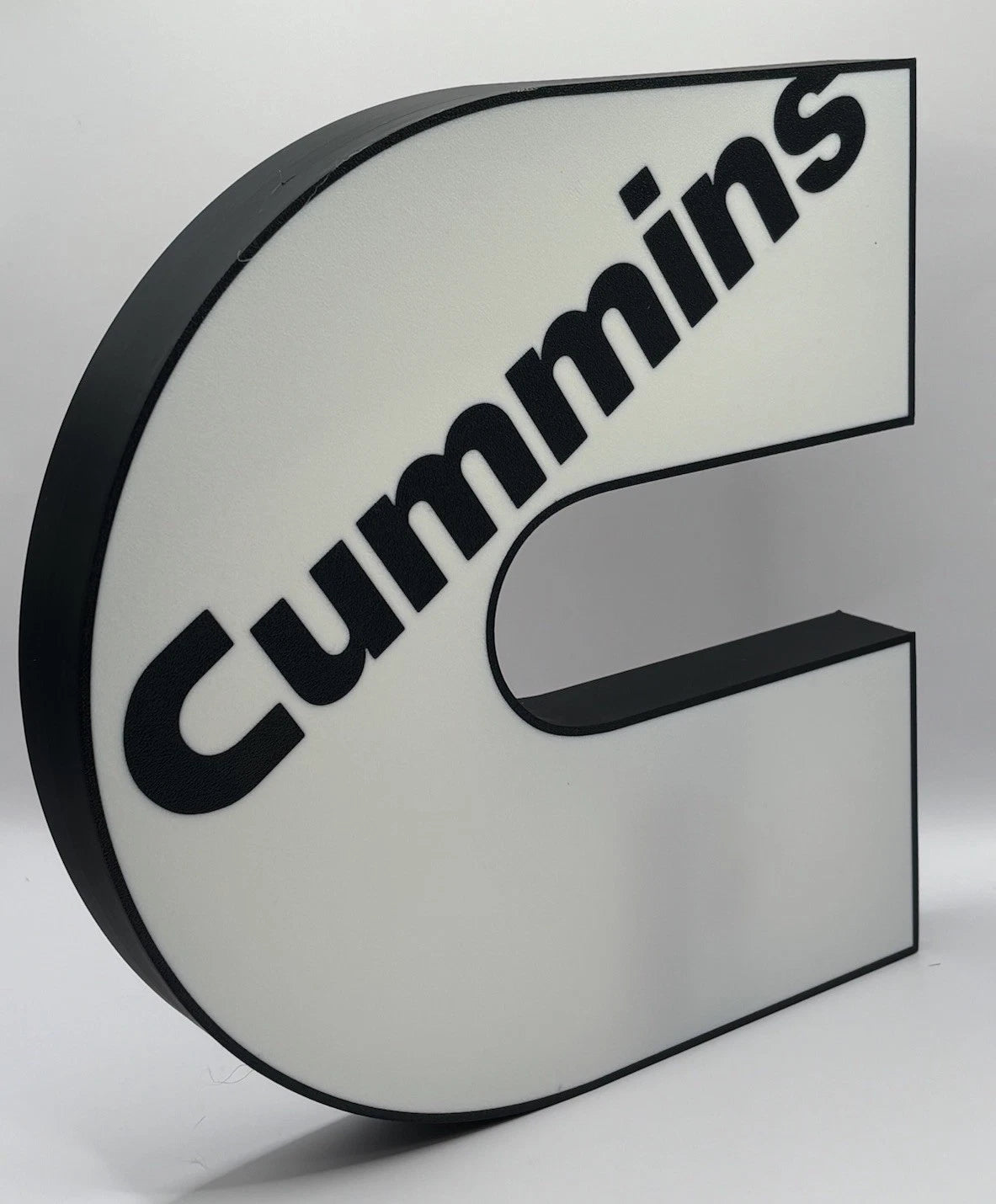 White Cummins Turbo Diesel Engine  Light Up LED Neon Sign Dodge Ram Valve 5.9