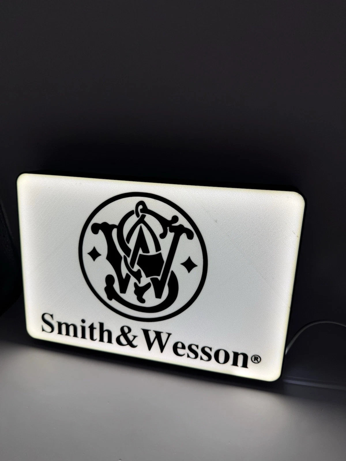 Smith & Wesson Light Up LED Neon Sign - 2a Reloading Shooting Hunting