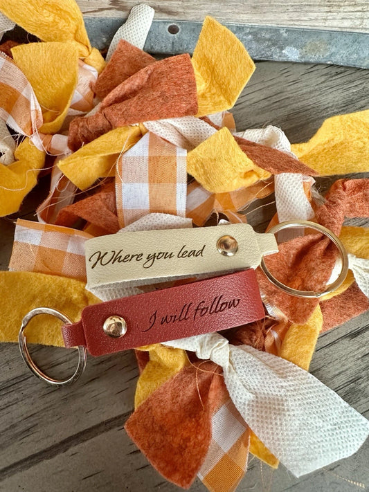 Where You Lead- I Will Follow: Gilmore Girl's Keychain Set