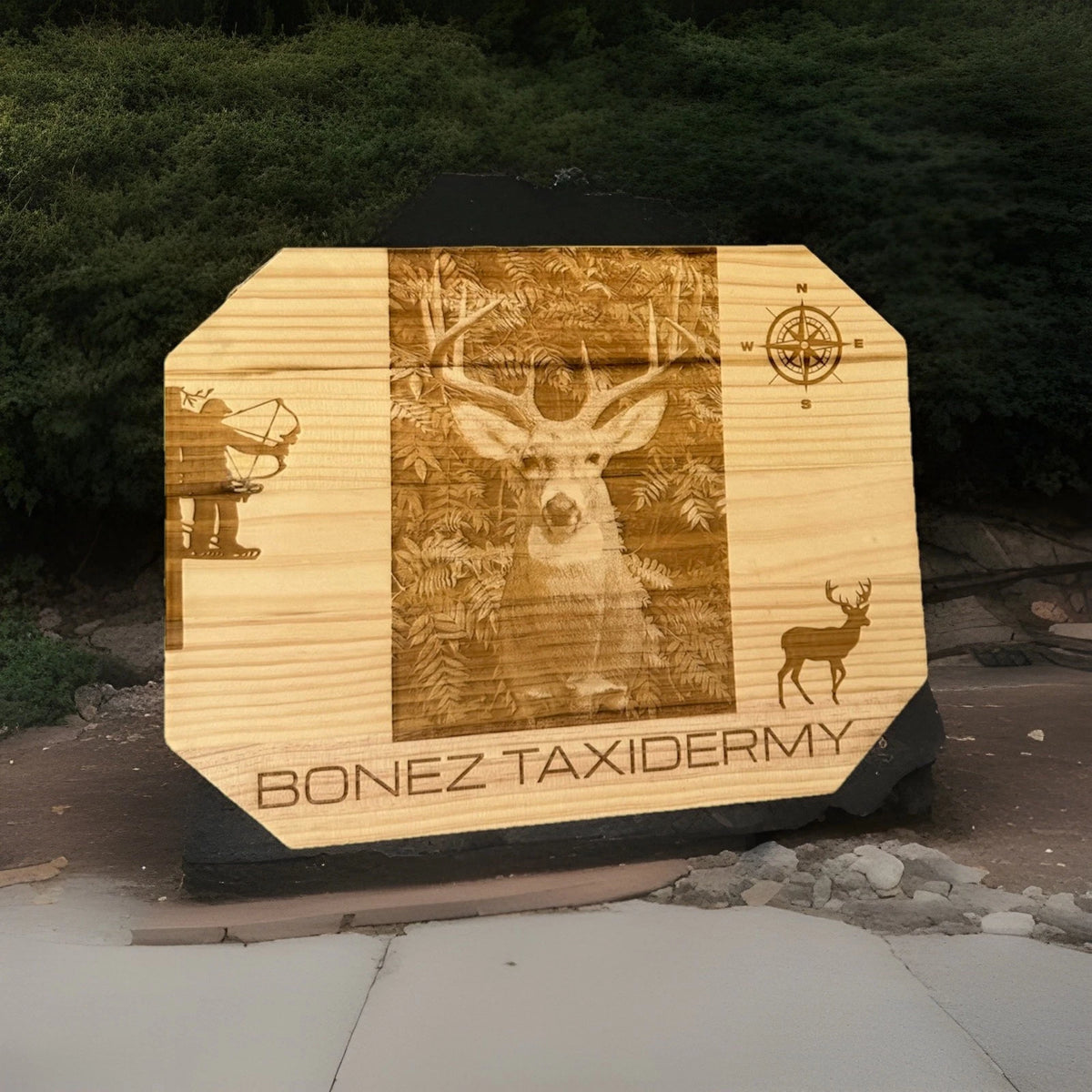 Custom Laser Engraved Wood Slice | 12x16" Wood Plaque | Personalized Photo |