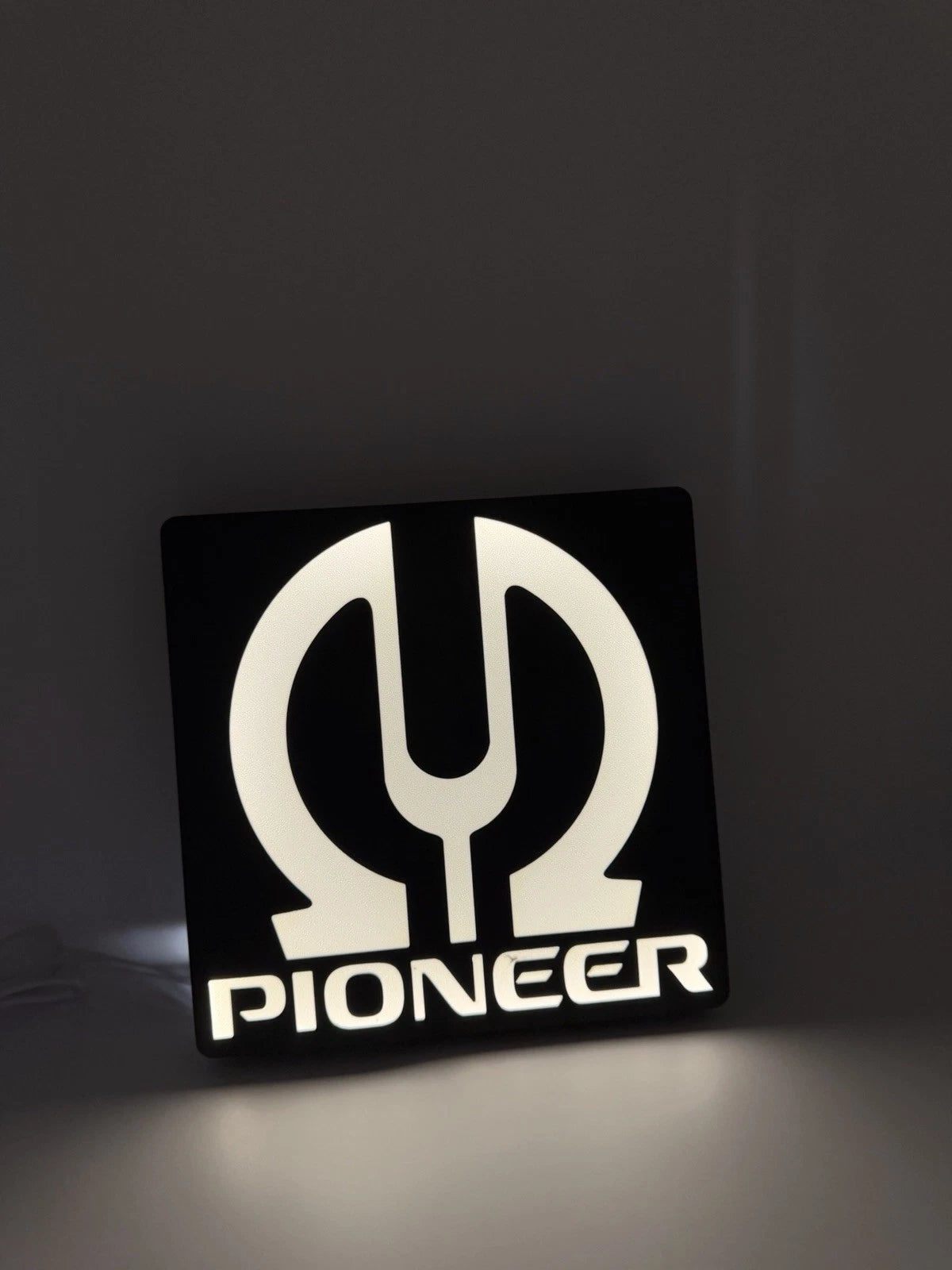 Pioneer Audio Stereo -  Light Up LED Sign With USB Plug - Black- Amp Speaker