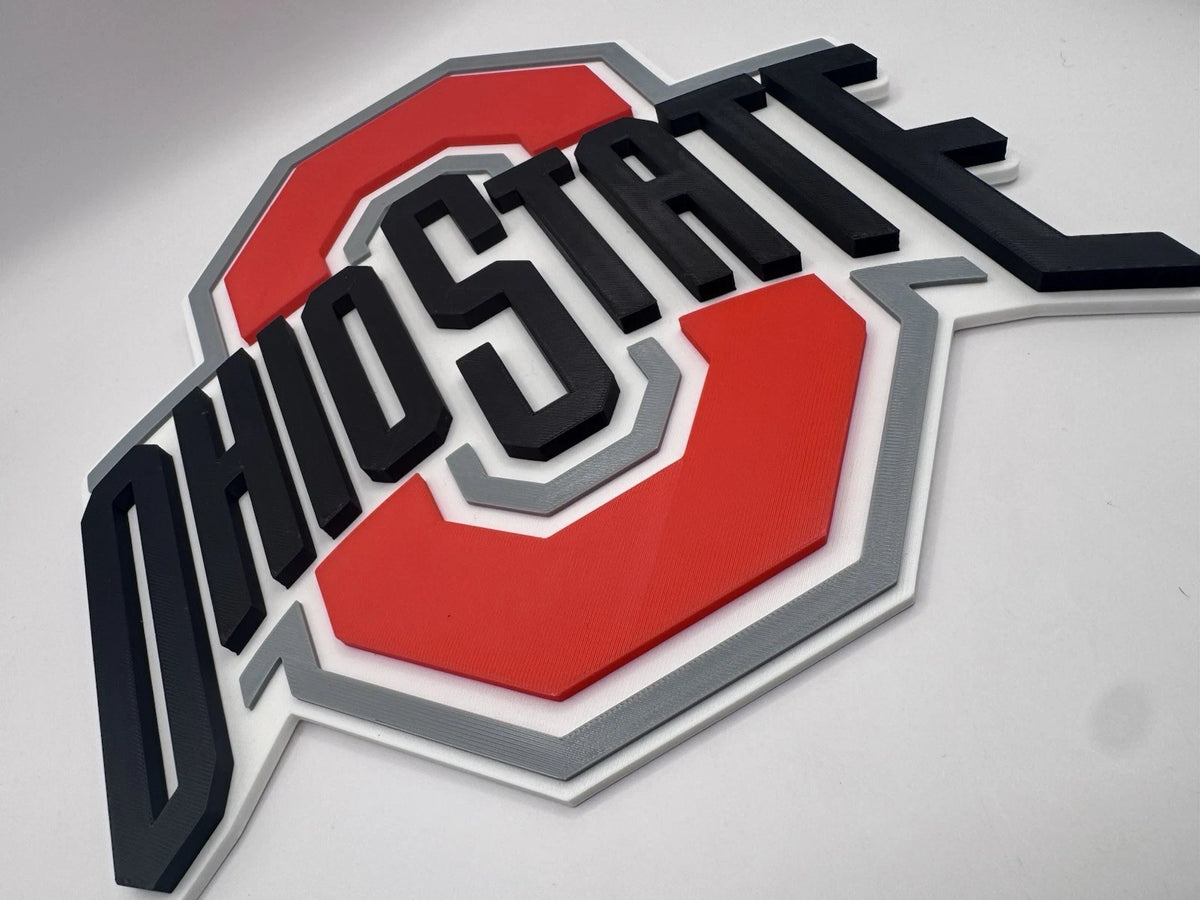 Ohio State University Buckeyes 3D Wall Sign Man Cave Decor College Football