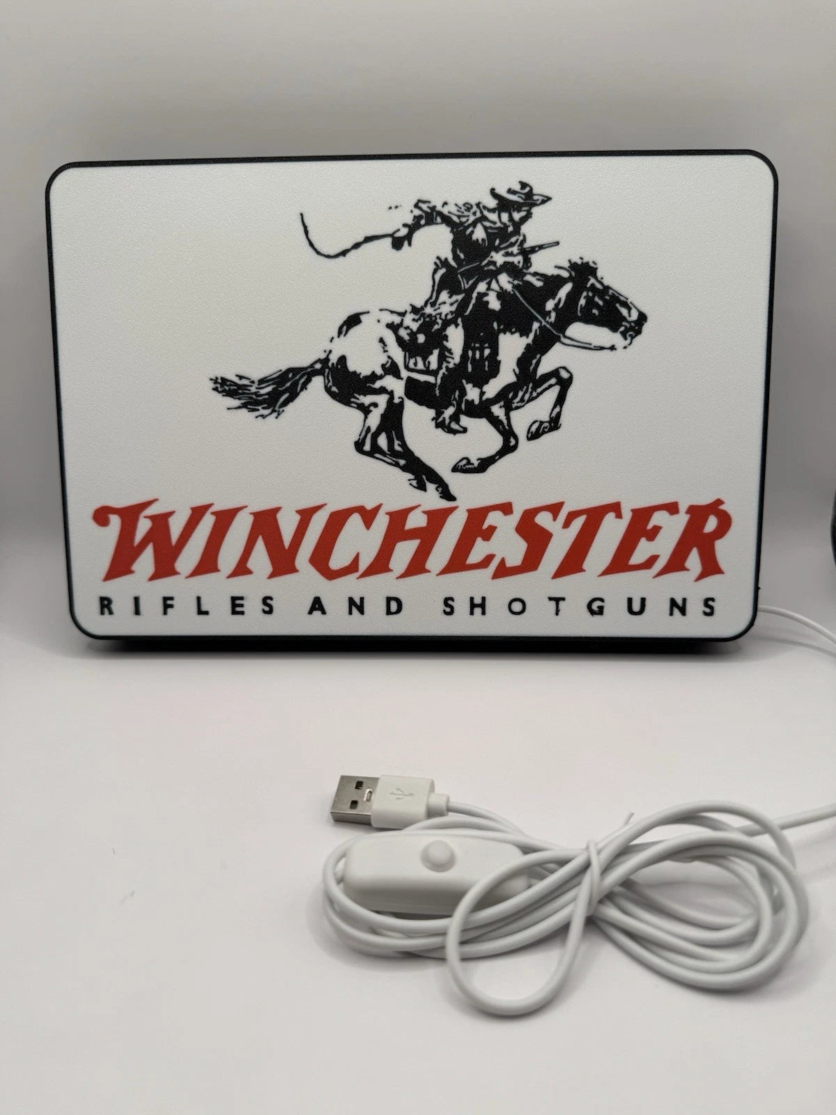 Winchester Firearms Light Up LED Neon Sign w/ USB - Rifles Shotguns Reloading