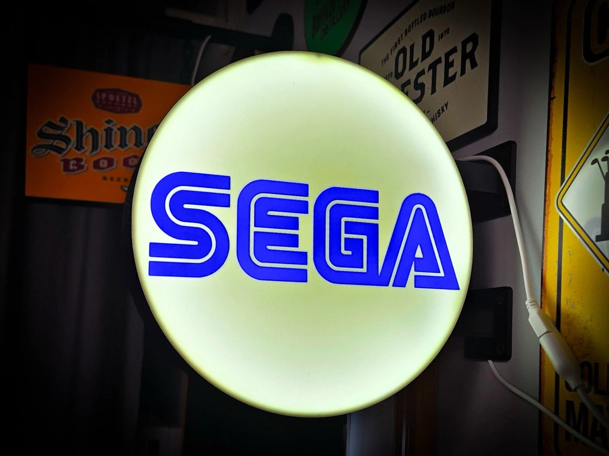 SEGA  Sega 13”  Pub Style Dual Side Light Up LED Sign Pub Bar Mancave