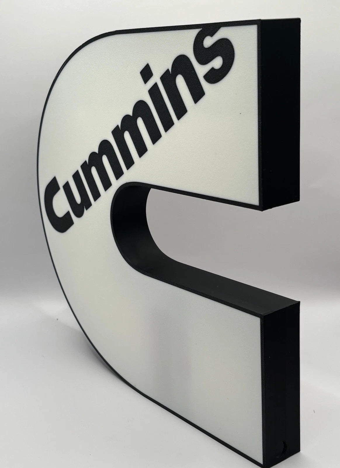 White Cummins Turbo Diesel Engine  Light Up LED Neon Sign Dodge Ram Valve 5.9