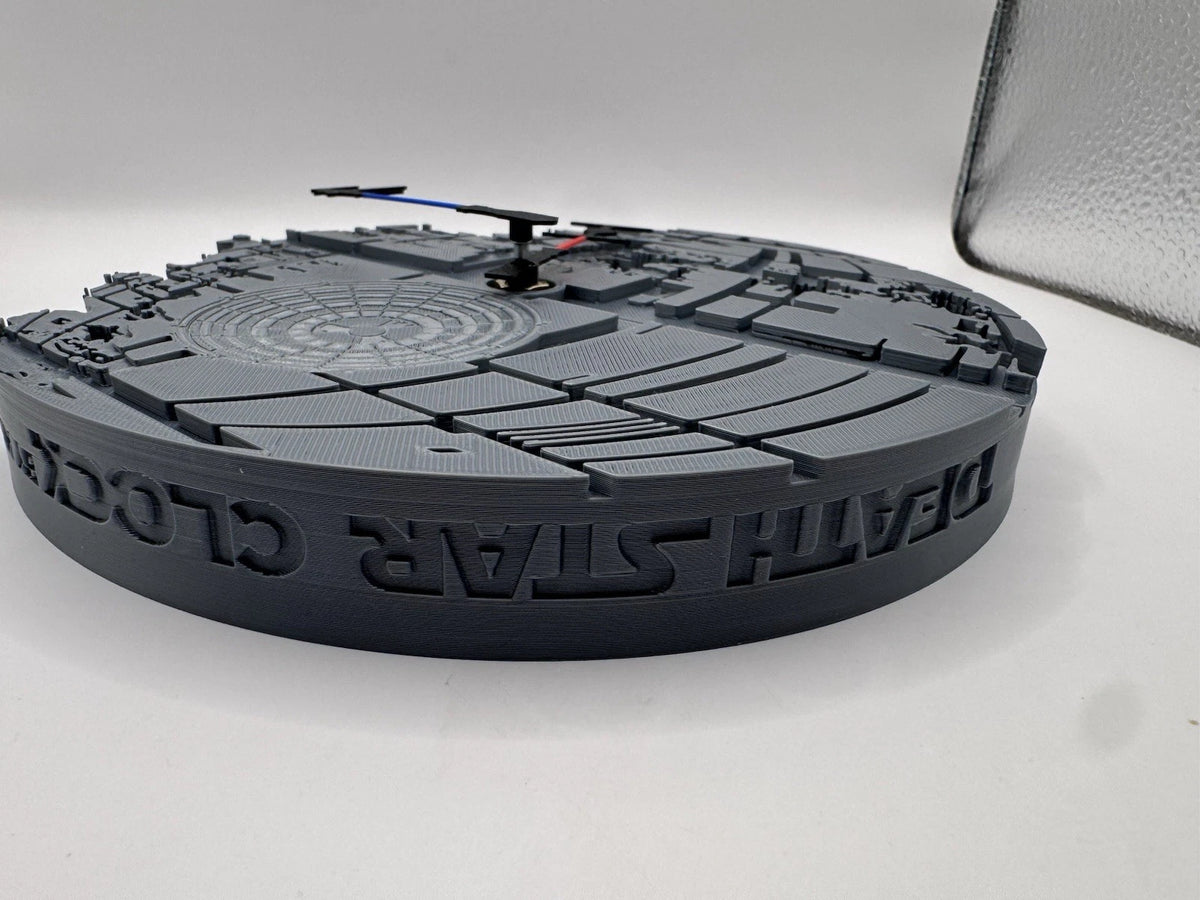 Star Wars Death Star Wall Clock - Tie Fighter X Wing Lightsaber 10.5”