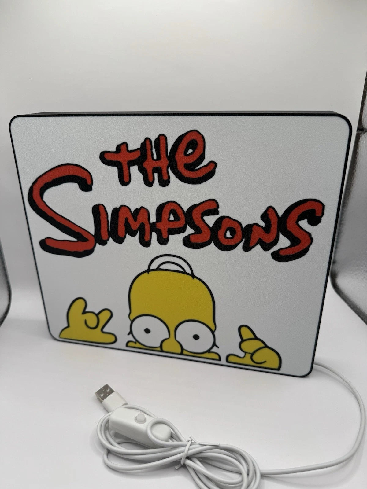 The Simpsons Light Up LED Neon Sign W/ USB Cord - Homer Bart Marge Simpson’s