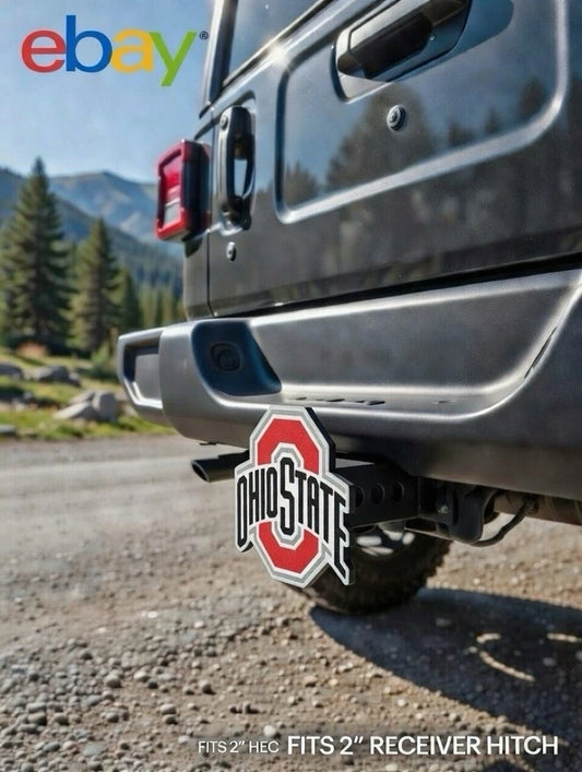 Ohio State Hitch Receiver Cover – Fits 2” Receiver – College Football NCAA OSU