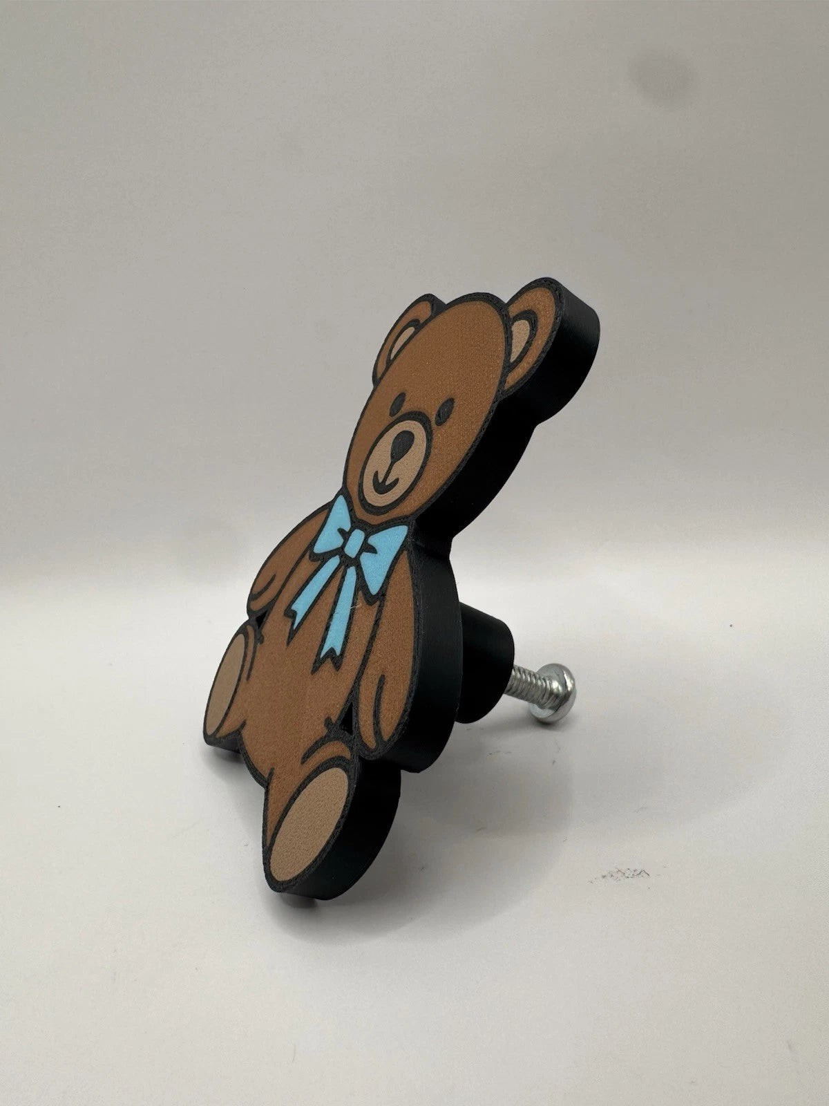 Kids Blue Teddy Bear Drawer Pull Dresser Cabinet Knob Play Room Nursery Bedroom