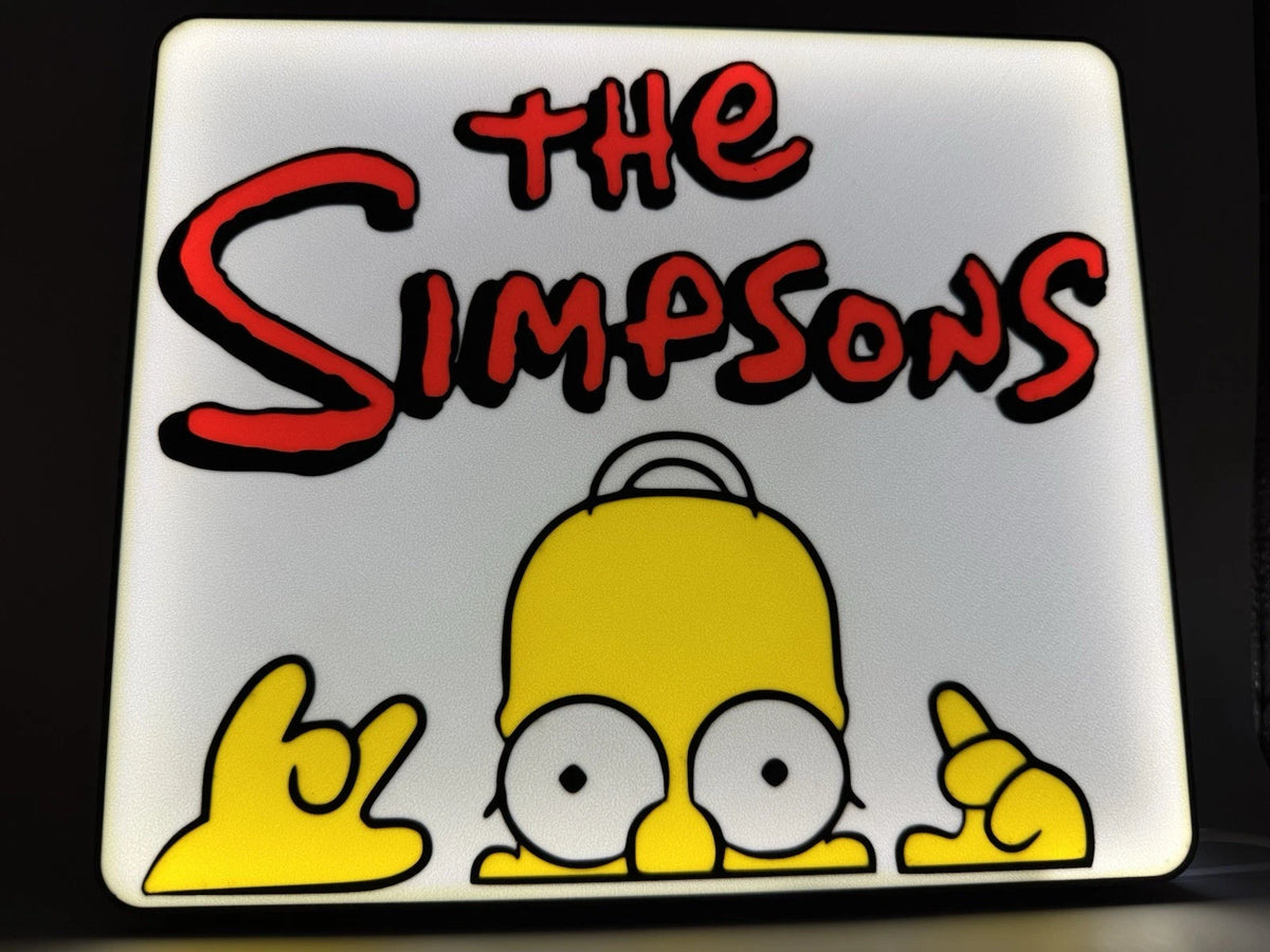 The Simpsons Light Up LED Neon Sign W/ USB Cord - Homer Bart Marge Simpson’s