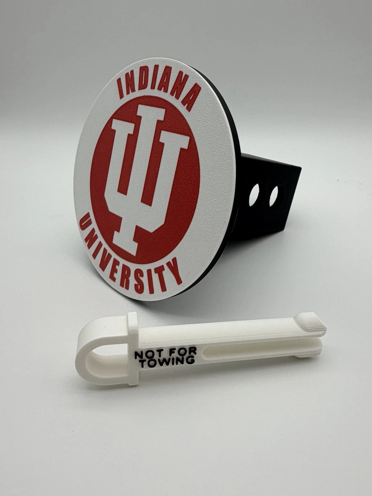 White Indiana Hoosiers Tow Hitch Receiver Cover – Fits 2” Towing Truck SUV