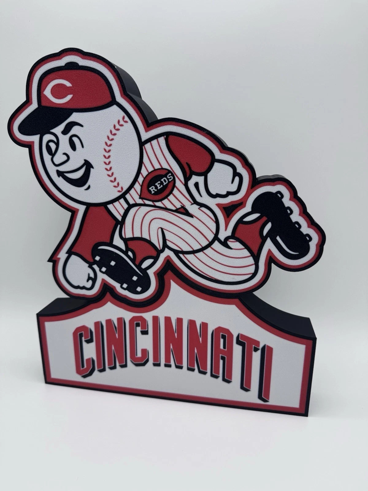 Cincinnati Reds Mr Red LED Neon Light Up Sign MLB Baseball