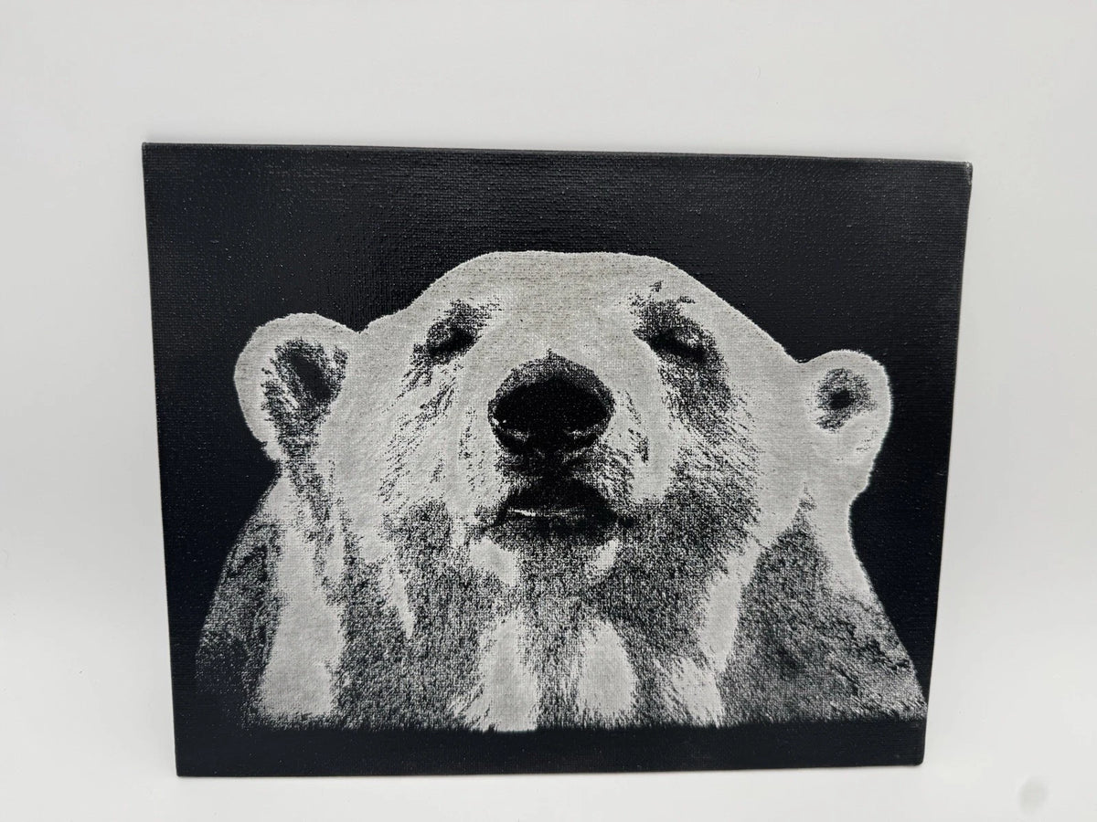 Polar Bear - Oil On Canvas Painting 8x10 Original Art