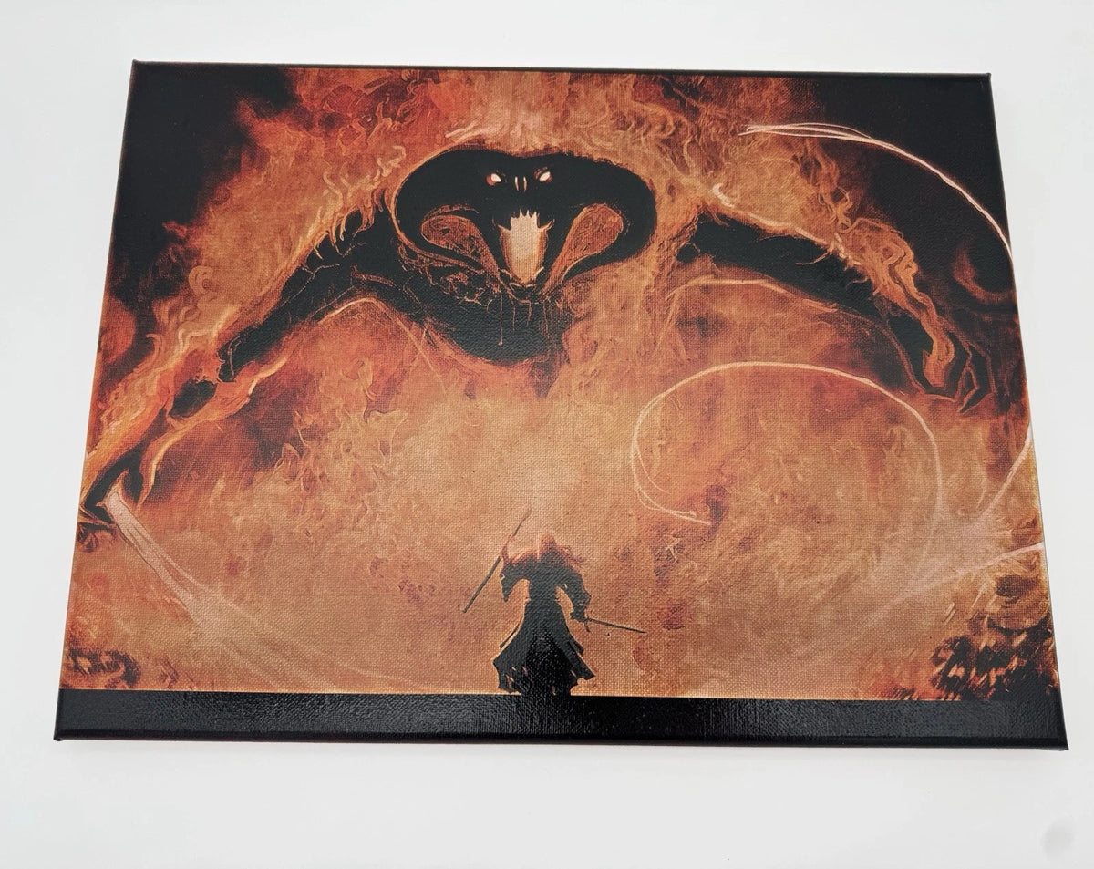 Gandolf VS Balrog - Oil On Canvas 16x12 LOTR Artwork