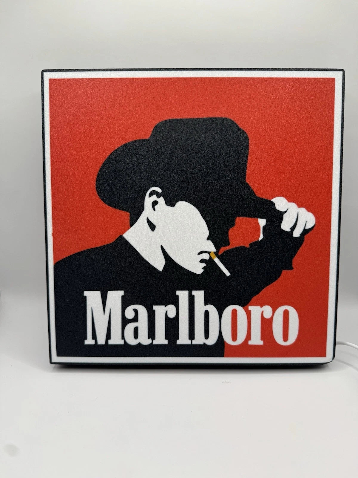Marlboro Man -  Light Up LED Sign - Cowboy Reds Zippo Ashtray Lighter Rolling