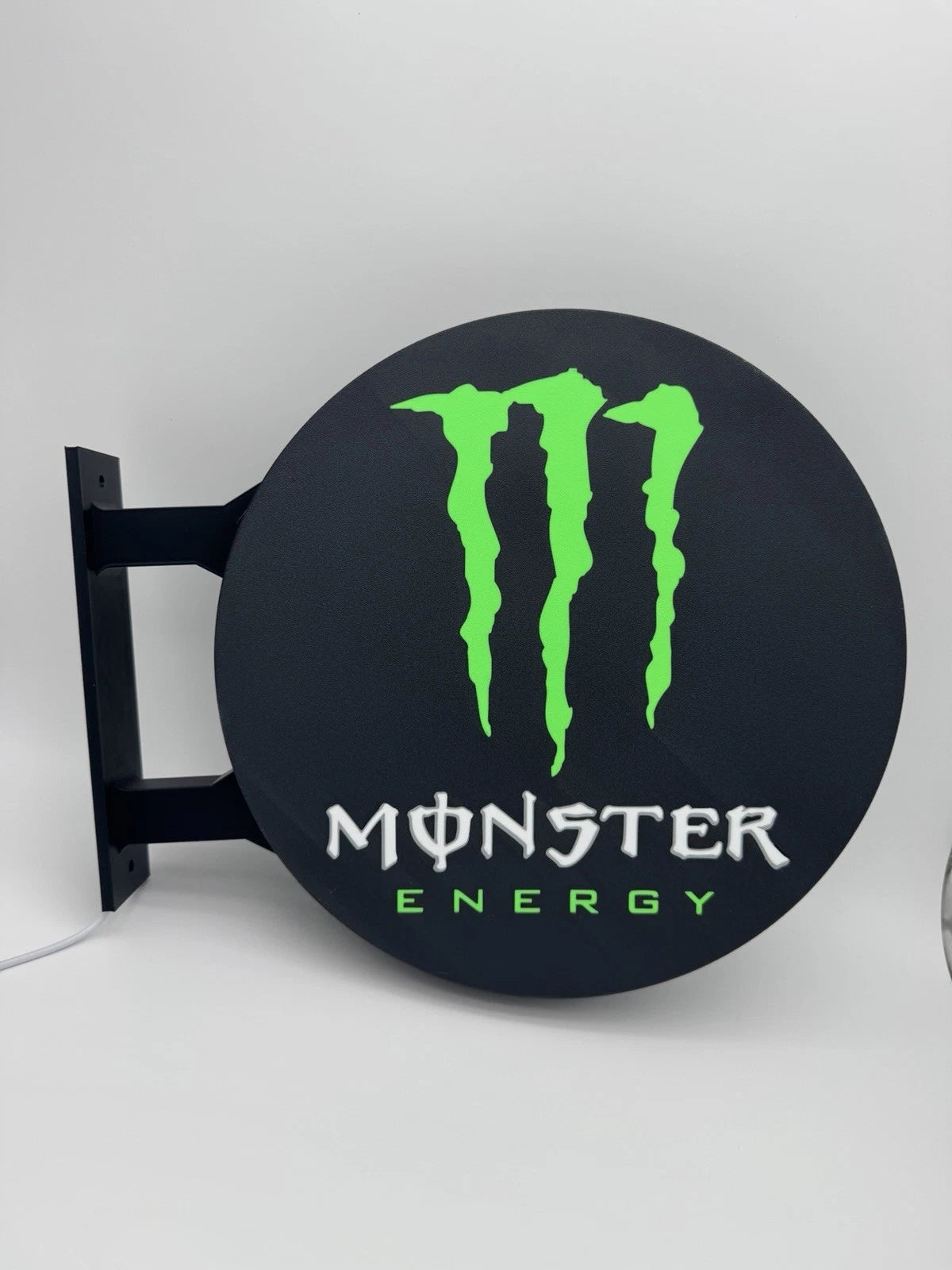 Monster Energy 13”  Pub Style Dual Side Light Up LED Sign Pub Bar Mancave