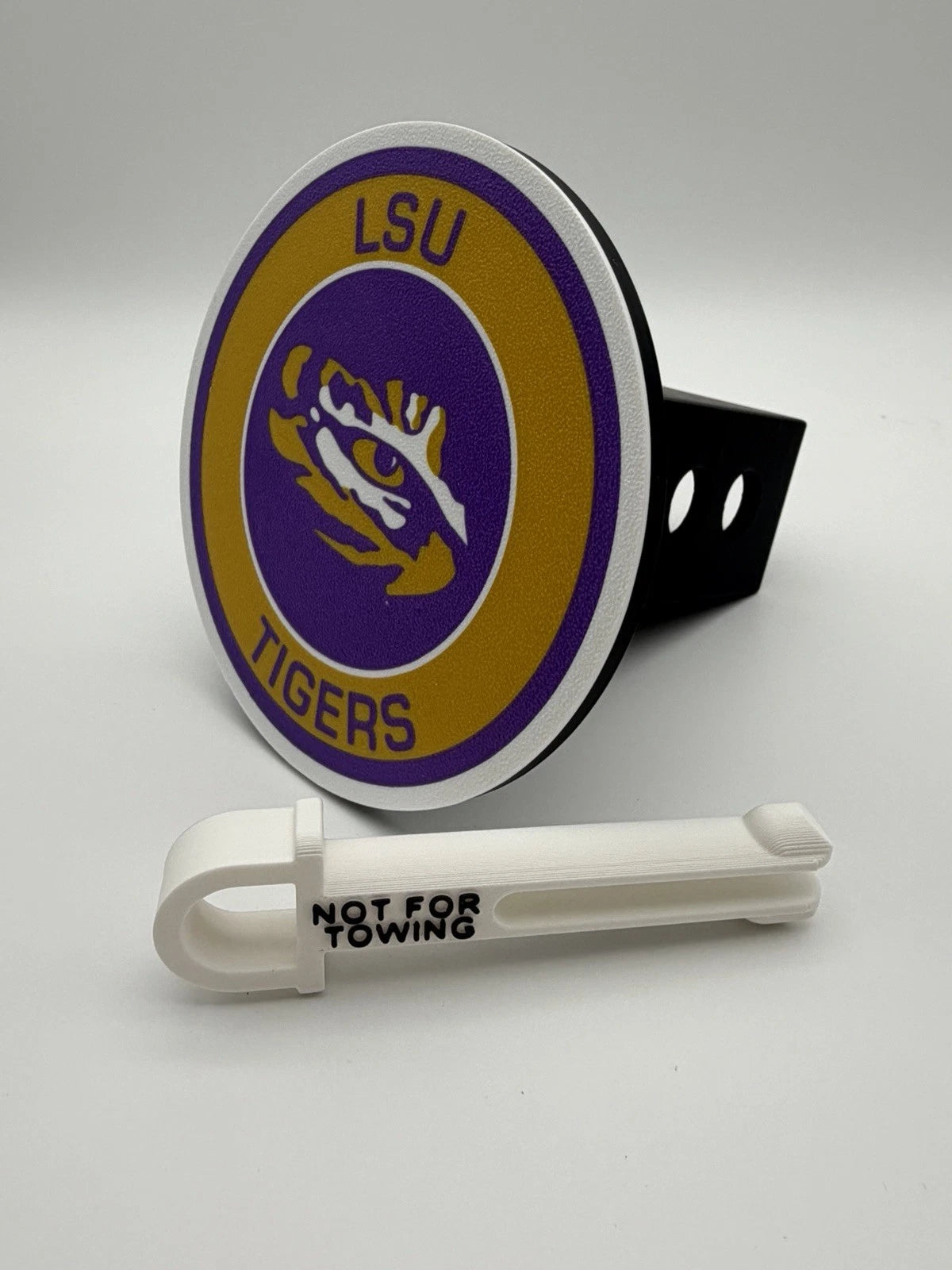 LSU Tigers - Tow Hitch Receiver Cover – Fits 2” Towing Louisiana State Football
