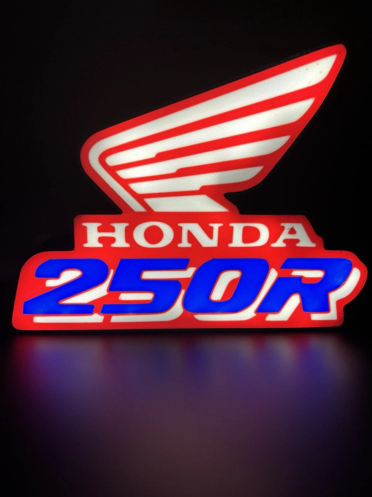 Retro TRX ATC 250R Honda LED Light Up Sign Vintage Motocross ATV Three Wheeler