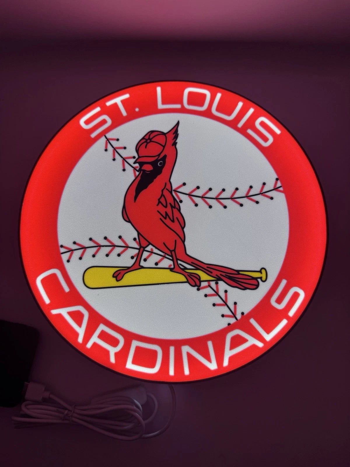 St Louis Cardinals Retro - Light Up LED Sign MLB Baseball Saint Yankees Dodgers