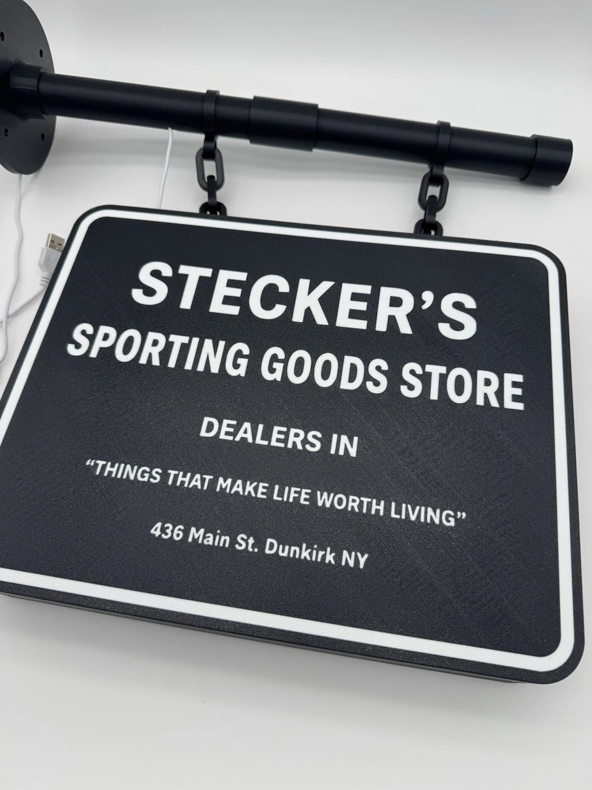 Custom Square Dual Side Pub Style Light Up LED Sign Bar - Add Custom Image Name