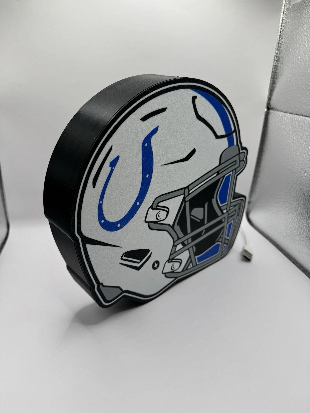 Indianapolis Colts Football Helmet - Light Up LED Neon Sign NFL Manning