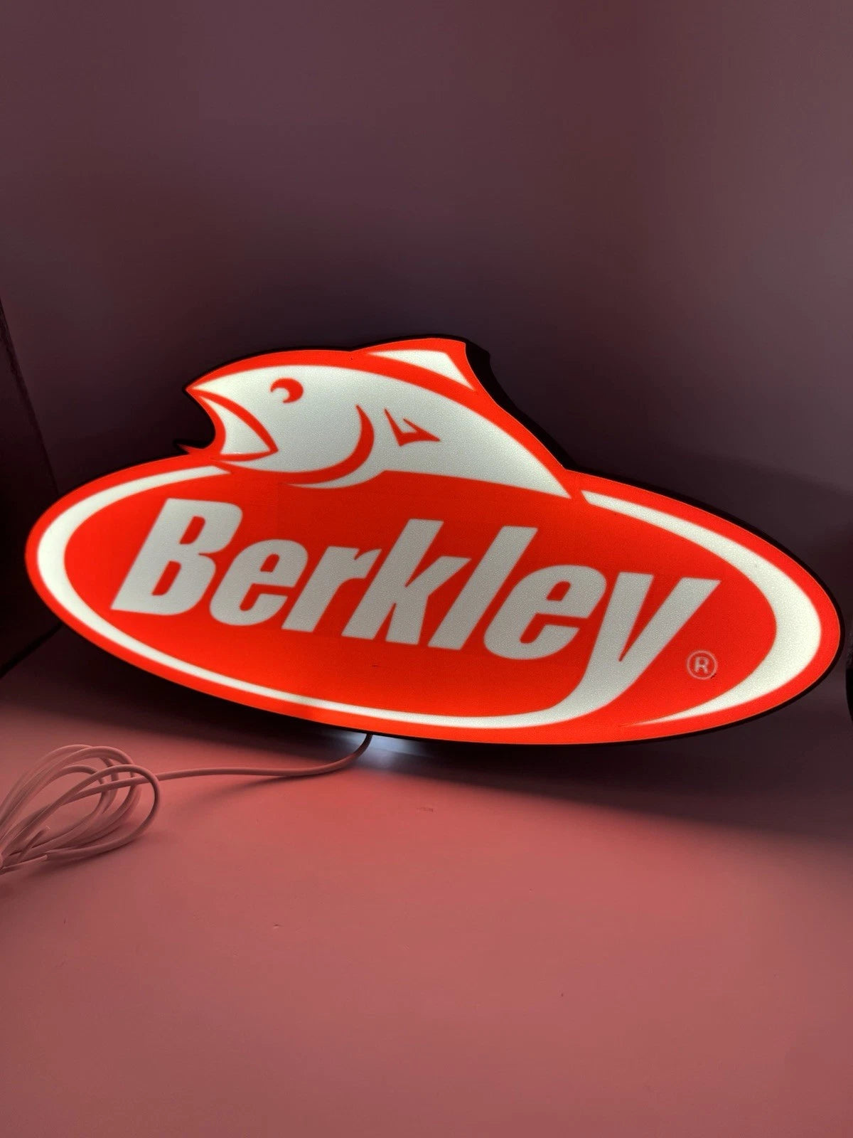 Berkley Fishing Light Up LED Neon Sign Bass Crappie Walleye Salmon Perch
