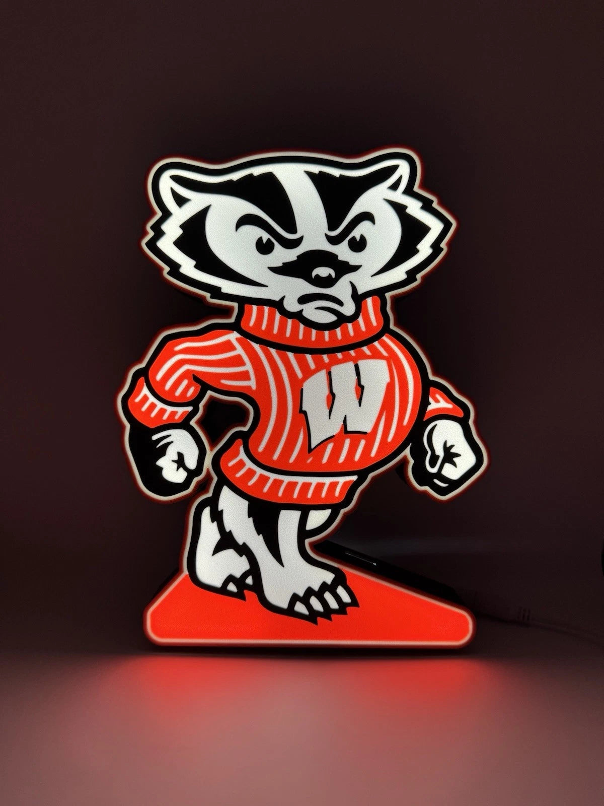 Bucky Badger Wisconsin Badgers - Light Up LED Sign