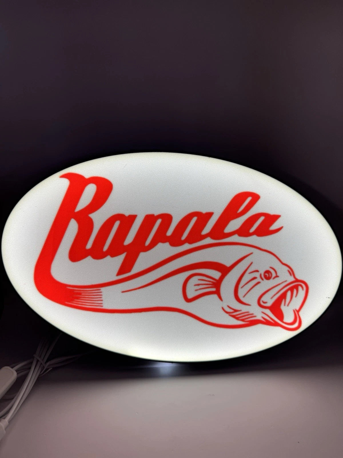 Rapala Fishing Light Up LED Neon Sign Bass Fish Vintage Crappie Walleye Reel Rod
