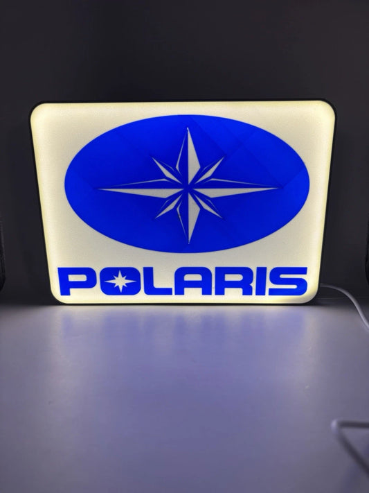 Polaris - Light Up LED Sign 13” with USB Plug - ATV UTV Snowmobile RZR Ranger