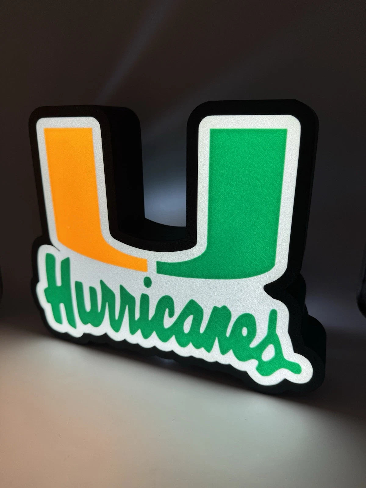 Miami Hurricanes Light Up LED Neon Sign - NCAA Football Florida Athletics Sports