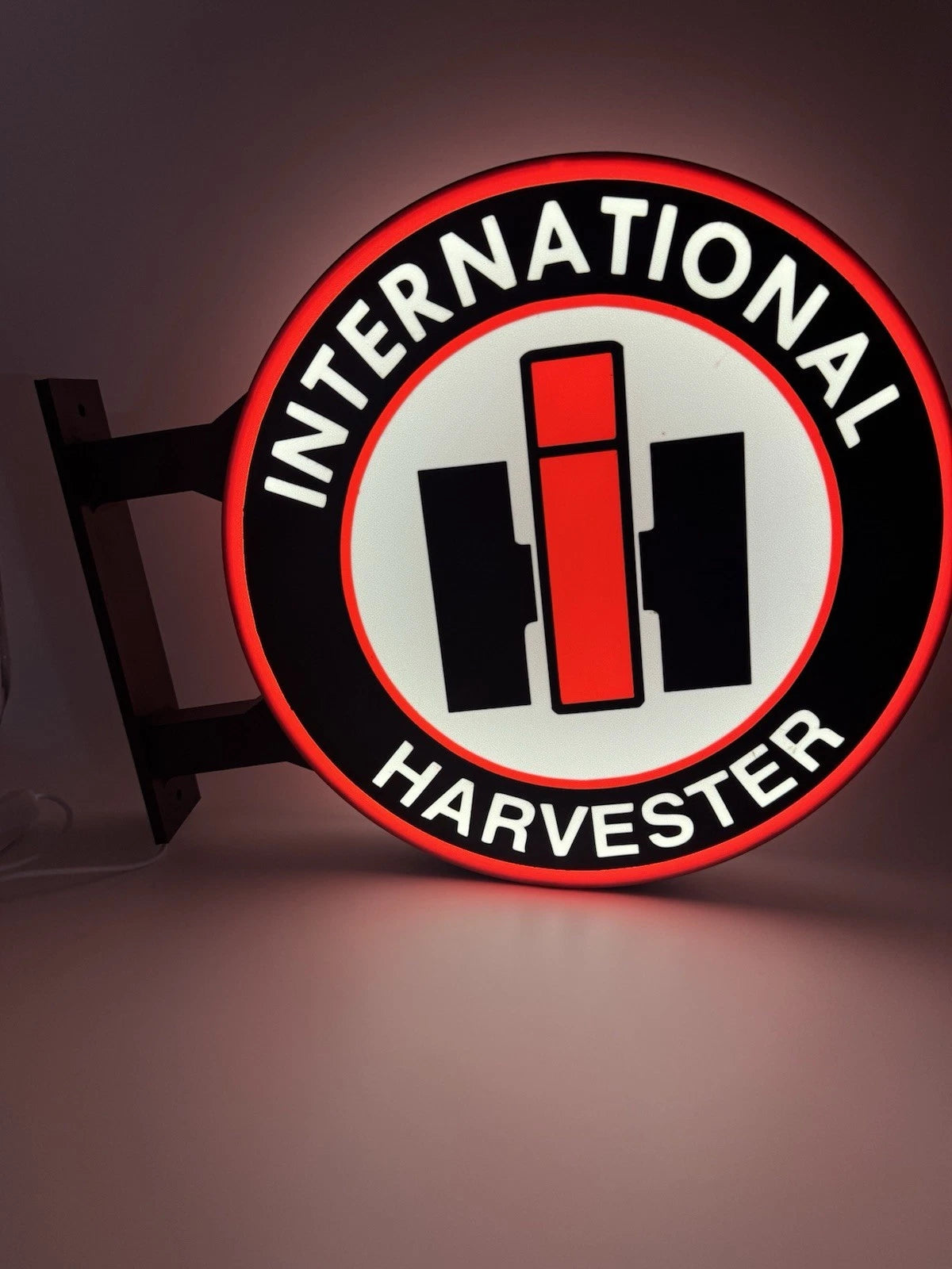 International Harvester 13” Pub Style Dual Side Light Up LED Sign