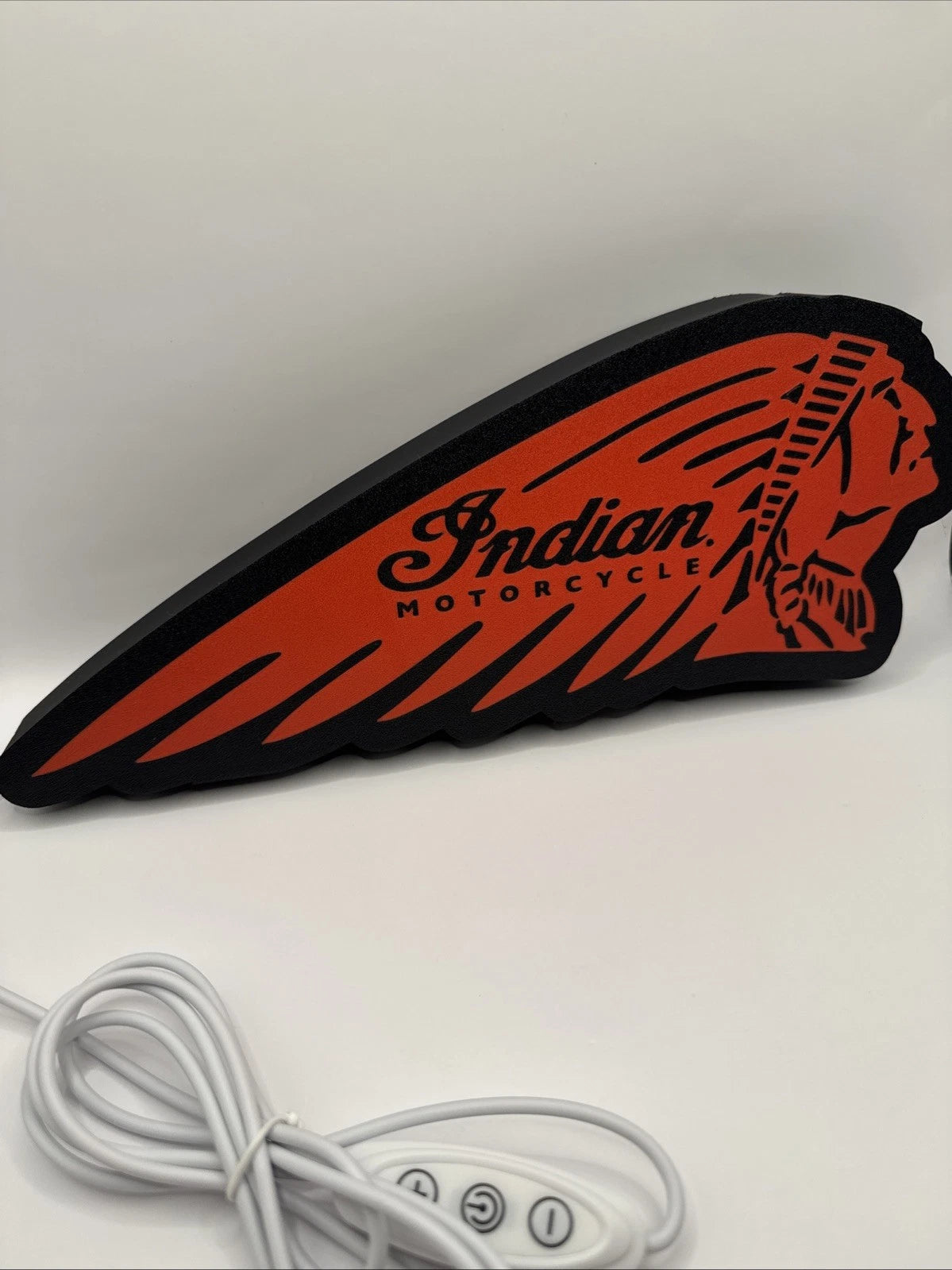 Indian Motorcycle Vintage Scout Chief - Light Up LED Neon Sign With USB Powered