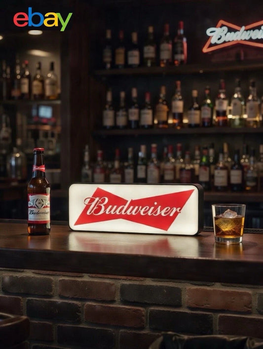 Budweiser Beer - Light Up LED Neon Sign Man Cave Bar Decor Brew