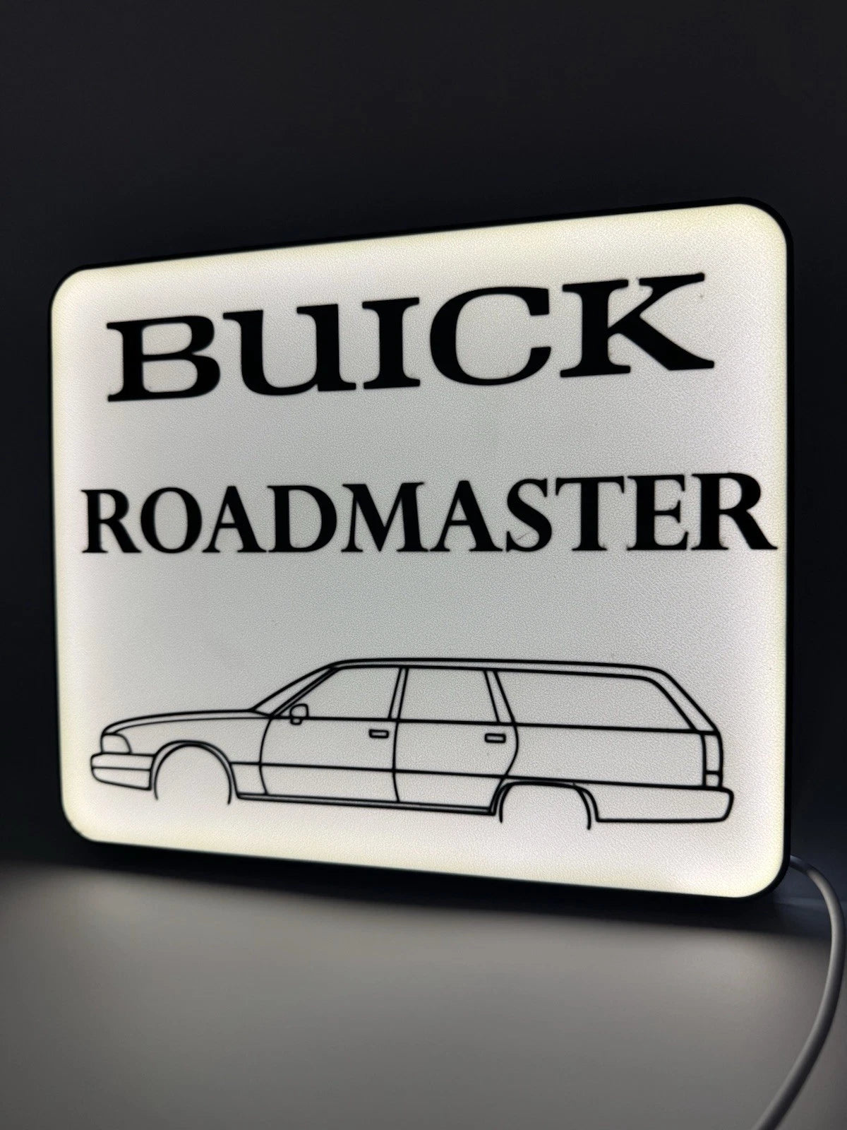 Buick Roadmaster -  Light Up LED Sign With USB Plug  Lowrider Classic Car Garage