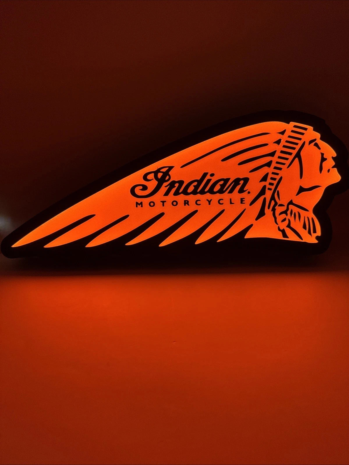 Indian Motorcycle Vintage Scout Chief - Light Up LED Neon Sign With USB Powered