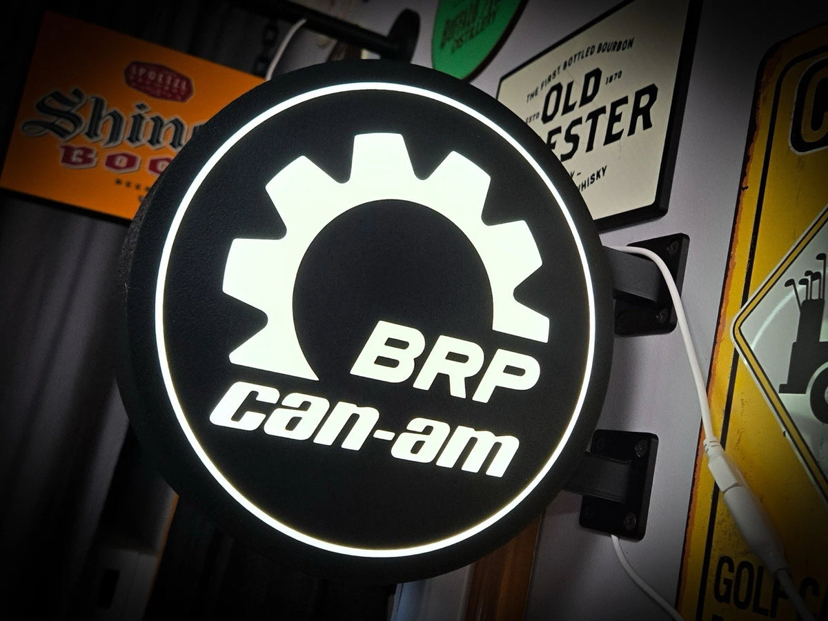 Can Am BRP 13”  Pub Style Dual Side Light Up LED Sign Gas Station Pub Bar