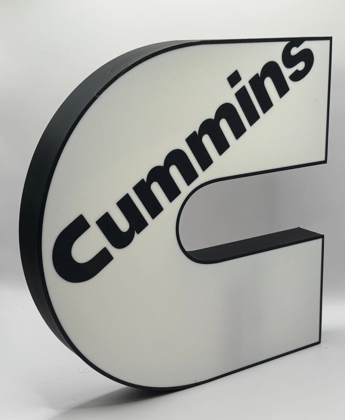 White Cummins Turbo Diesel Engine  Light Up LED Neon Sign Dodge Ram Valve 5.9