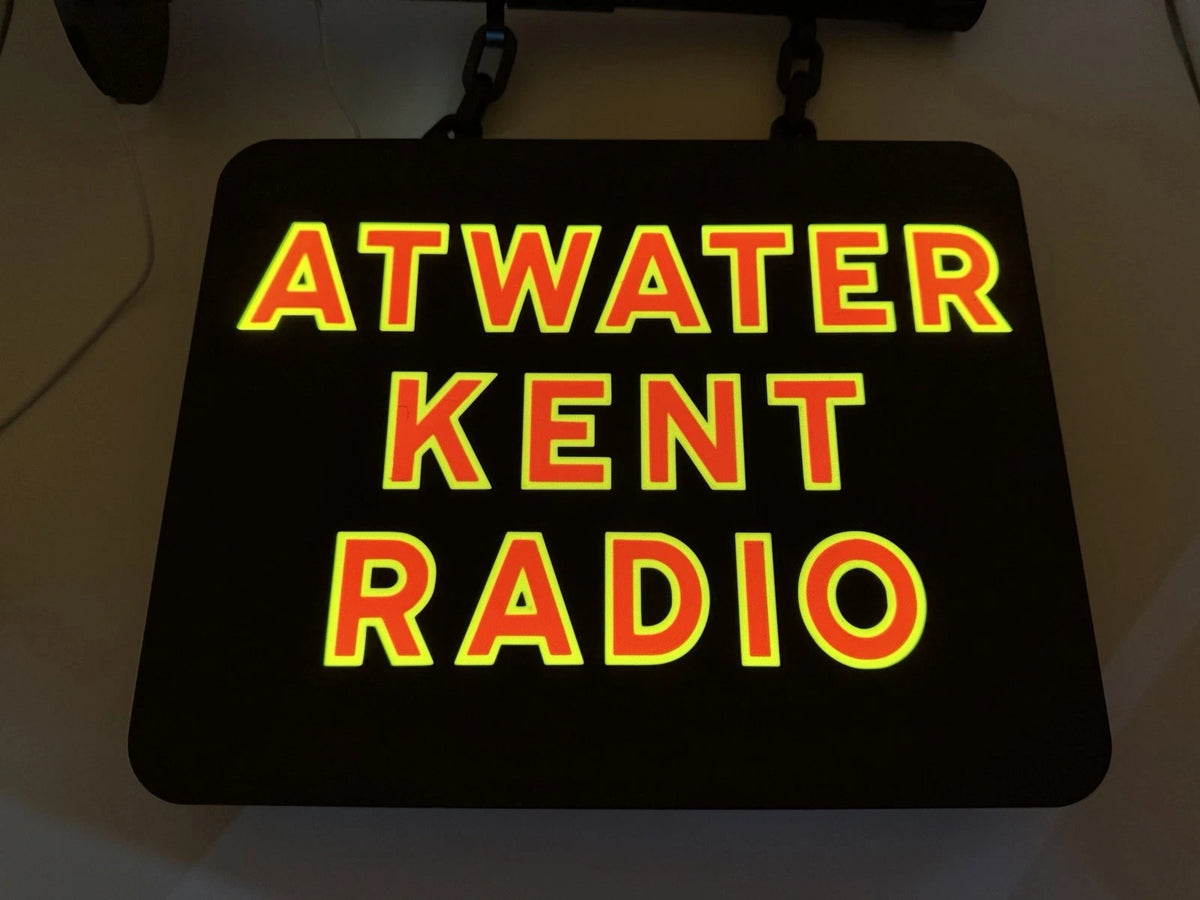 Atwater Kent Radio -  Square Dual Side Pub Style Light Up LED Sign