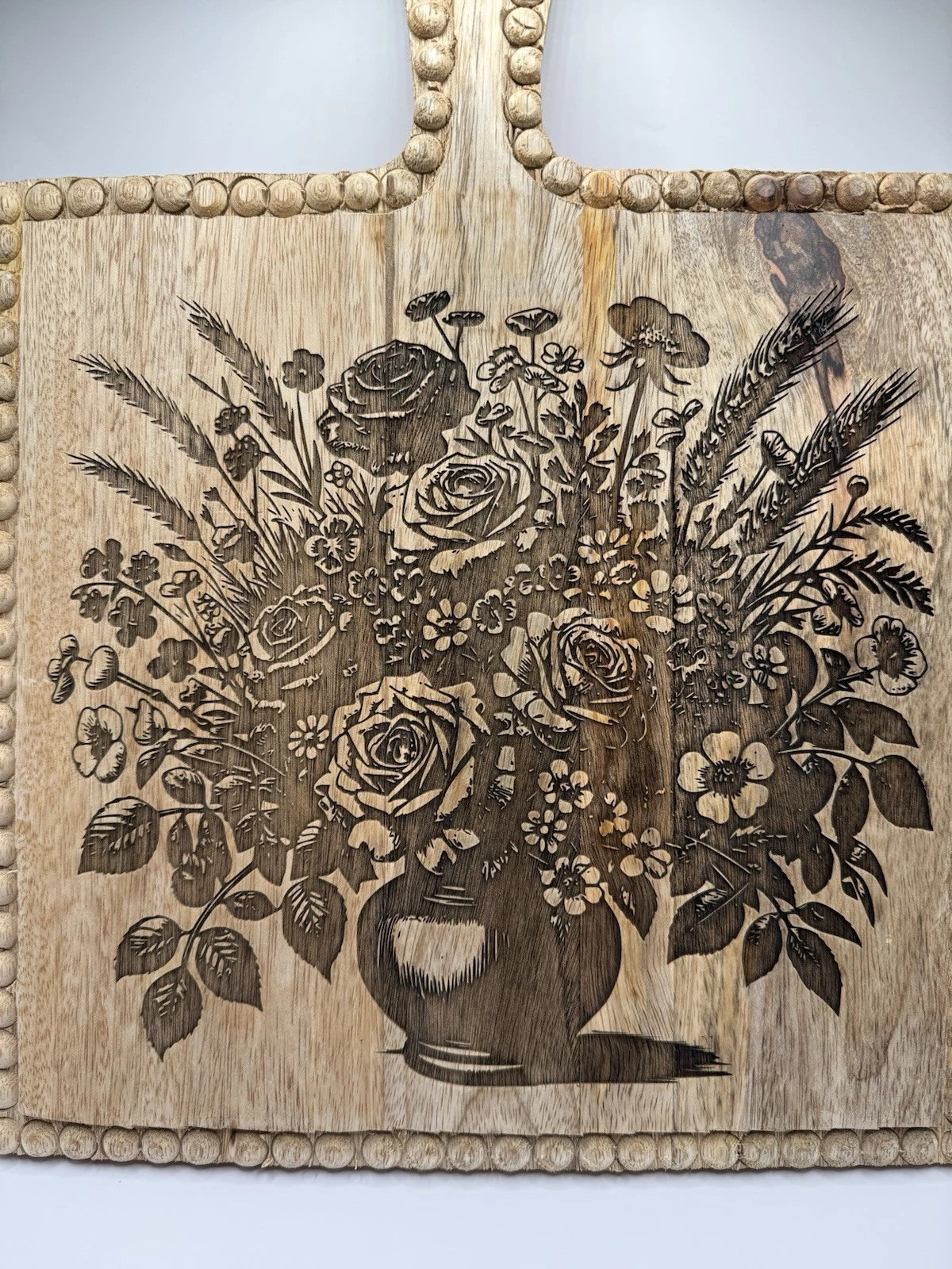 Floral Design/Rustic Wooden Chopping Board