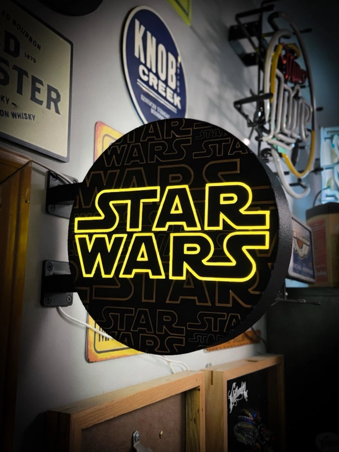 Star Wars 13”  Pub Style Dual Side Light Up LED Sign Pub Bar Mancave