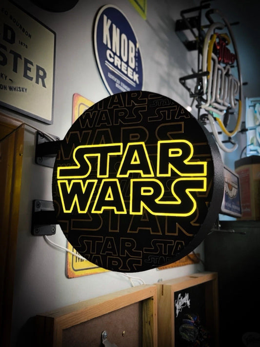 Star Wars 13”  Pub Style Dual Side Light Up LED Sign Pub Bar Mancave