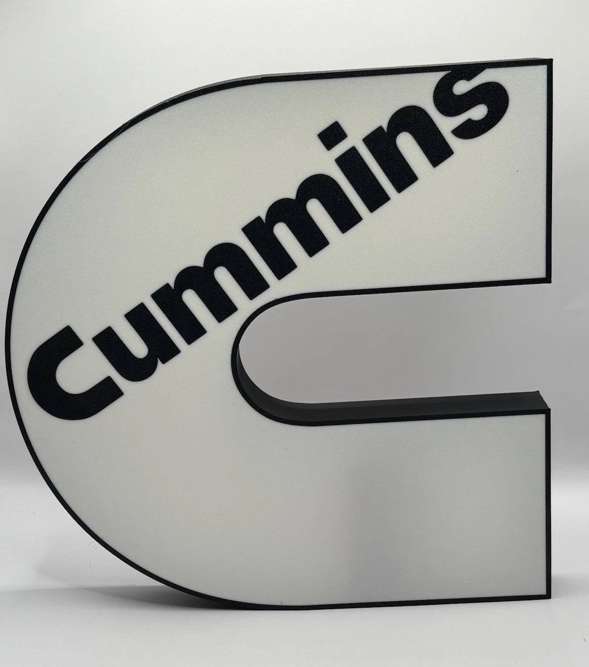 White Cummins Turbo Diesel Engine  Light Up LED Neon Sign Dodge Ram Valve 5.9
