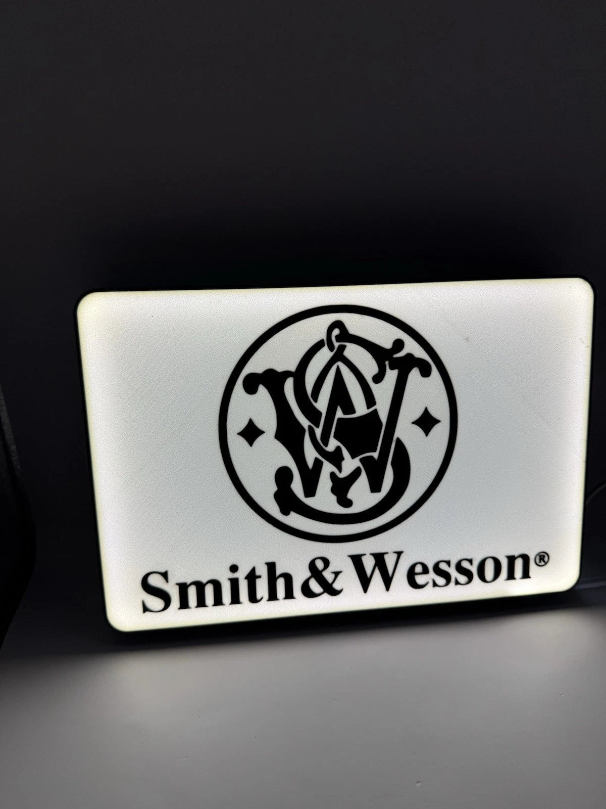 Smith & Wesson Light Up LED Neon Sign - 2a Reloading Shooting Hunting