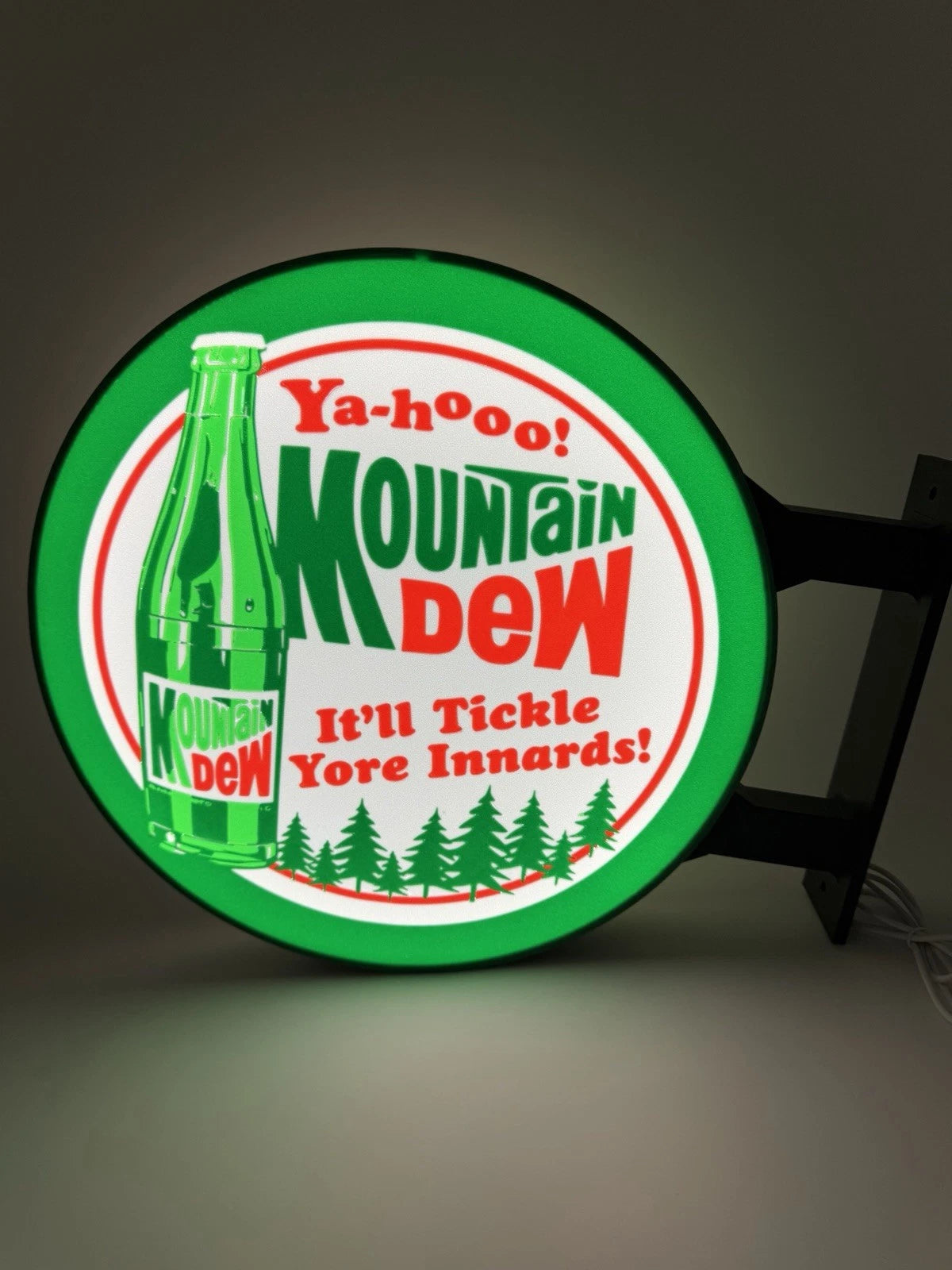 Mountain Dew - 13”  Pub Style Dual Side Light Up LED Sign Pub Bar Mancave Soda