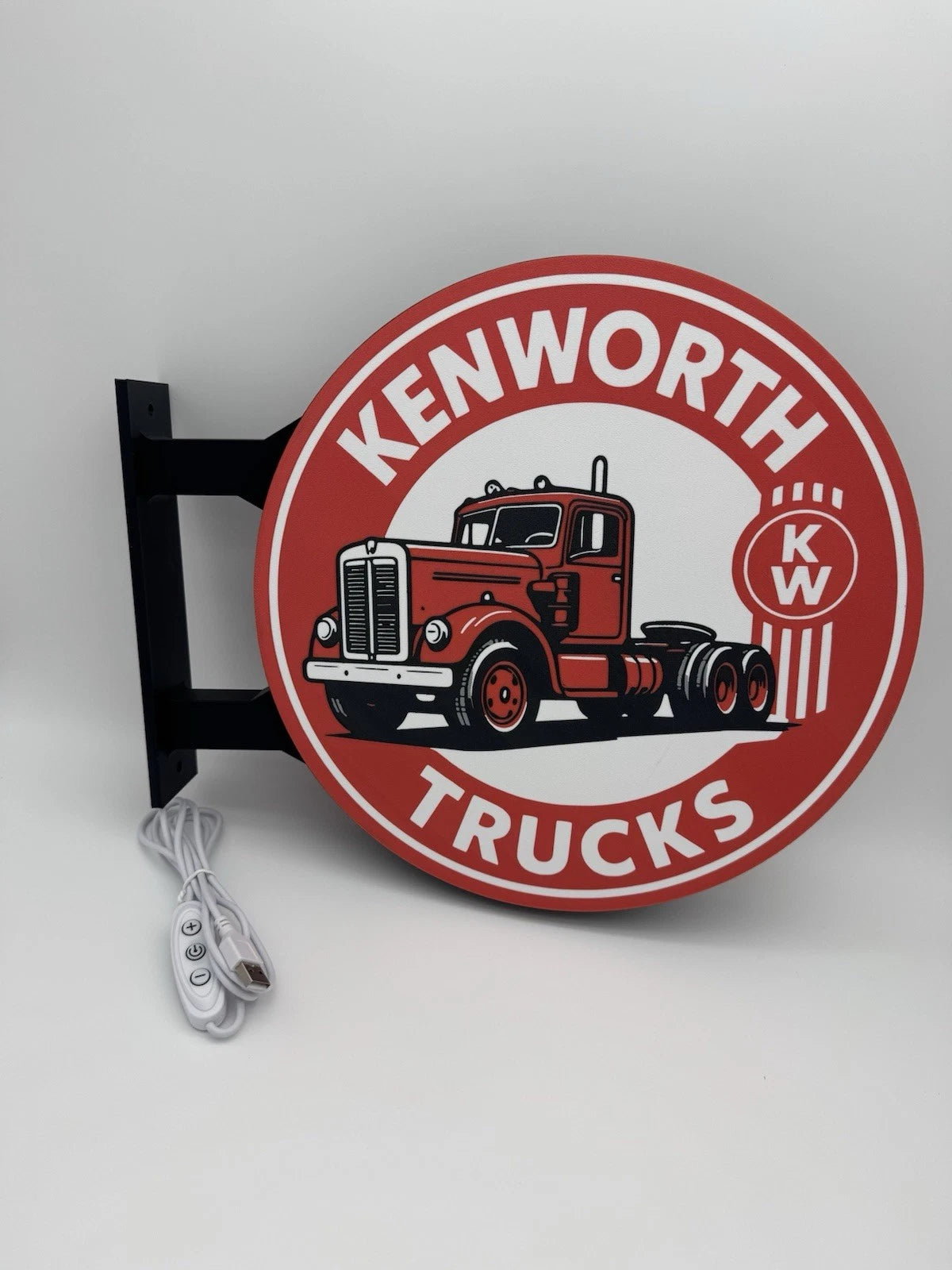 Kenworth Trucks 13”  Pub Style Dual Side Light Up LED Sign Pub Bar Mancave