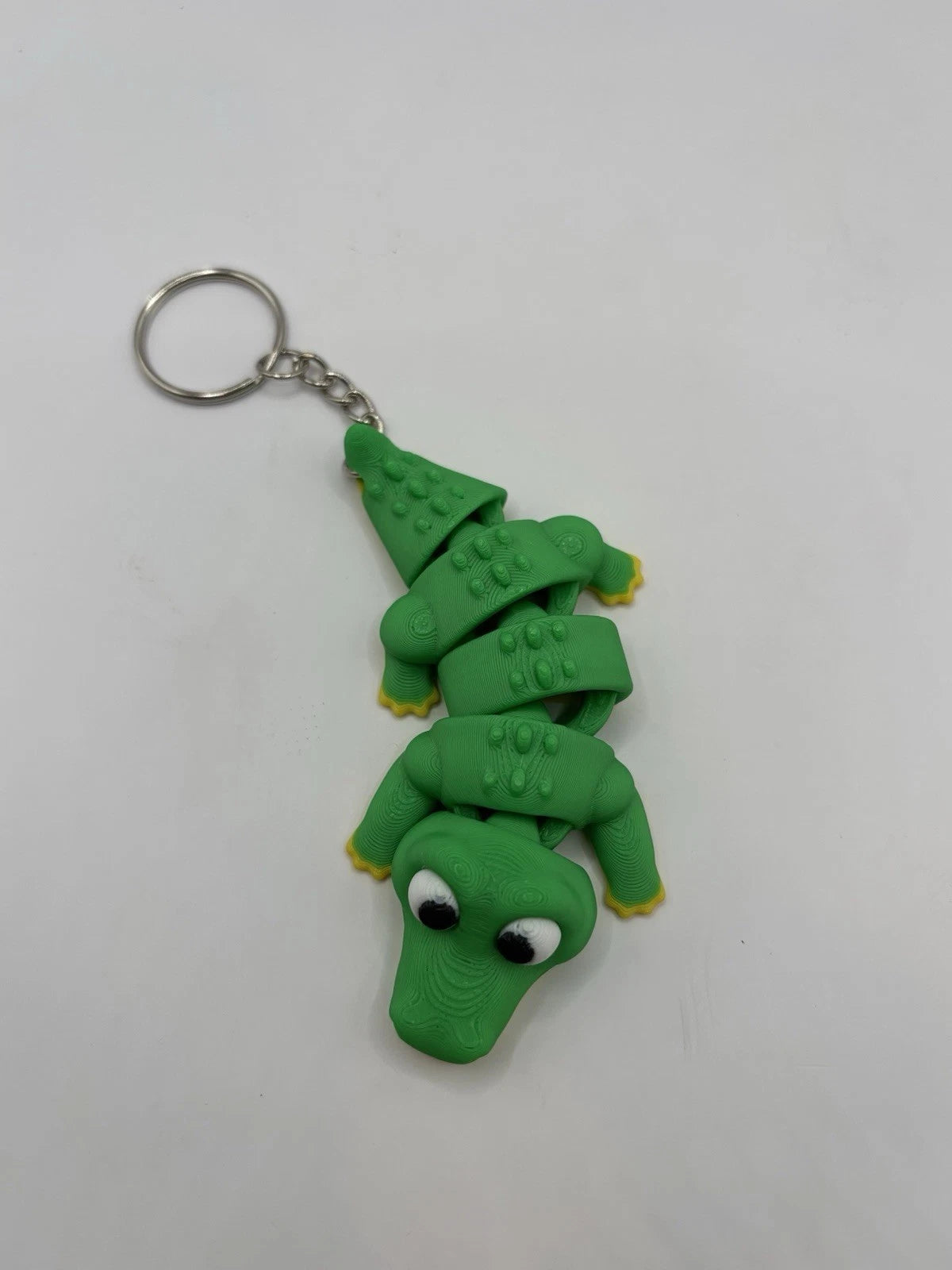 Green Alligator Fidget Keychain